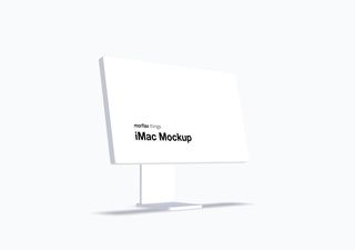 iMac mockup scene - 3D illustrations, mockups and icons