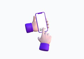 iPhone mockup scene - 3D illustrations, mockups and icons