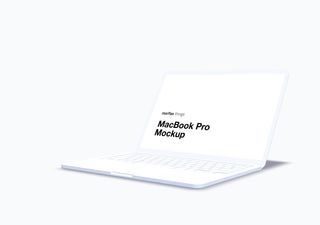 MacBook mockup scene - 3D illustrations, mockups and icons