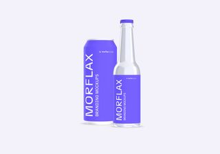 Beer Bottle Mockup - 3D illustrations, mockups and icons
