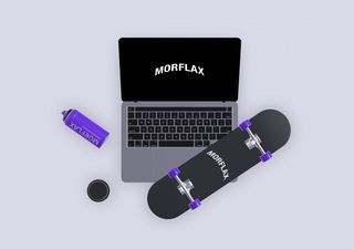 Macbook Desk Mockup - 3D illustrations, mockups and icons