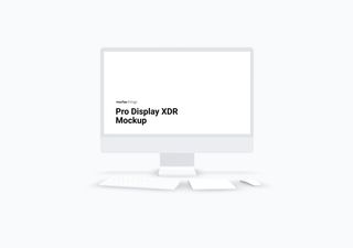 iMac mockup scene - 3D illustrations, mockups and icons