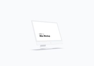 iMac mockup scene - 3D illustrations, mockups and icons