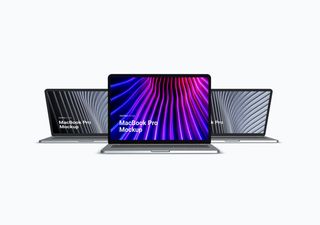 MacBook mockup scene - 3D illustrations, mockups and icons