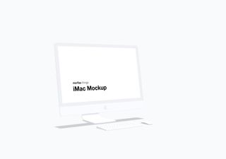 iMac mockup scene - 3D illustrations, mockups and icons