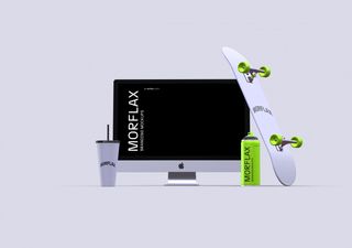 iMac & Skate Mockups - 3D illustrations, mockups and icons