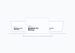 MacBook mockup scene - 3D illustrations, mockups and icons
