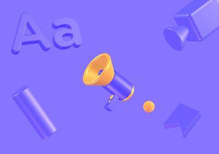Purple scene with additional lighting - 3D illustrations, mockups and icons