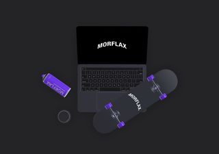 Macbook Desk Mockup - 3D illustrations, mockups and icons