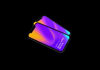 iPhone mockup scene - 3D illustrations, mockups and icons