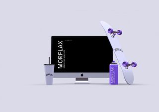 iMac & Skate Mockups - 3D illustrations, mockups and icons