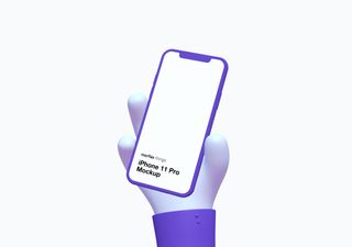 iPhone mockup scene - 3D illustrations, mockups and icons