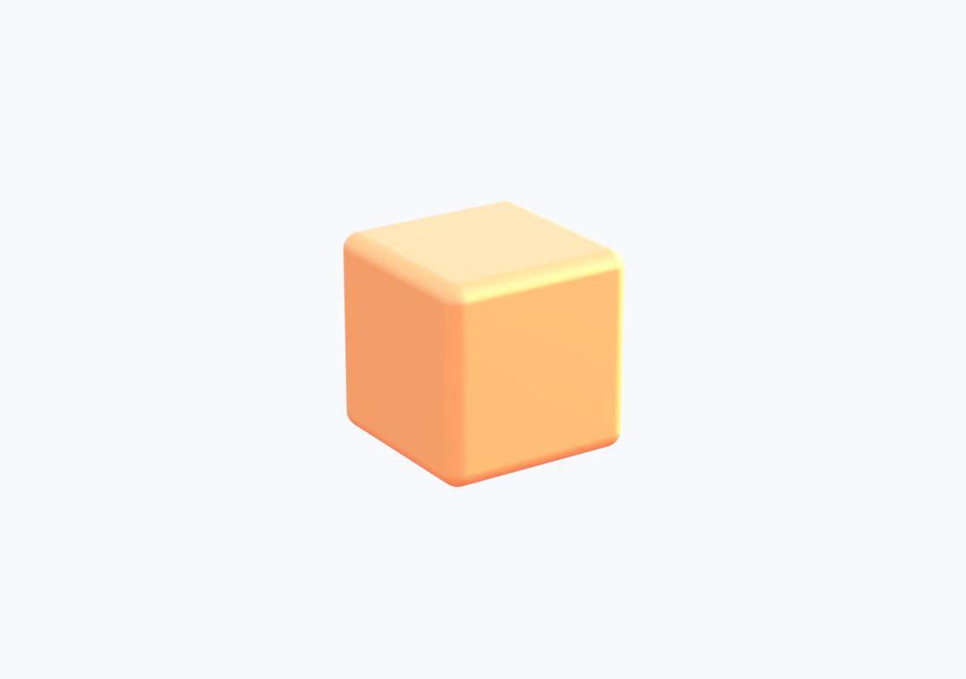 Yellow cube - 3D illustrations, mockups and icons
