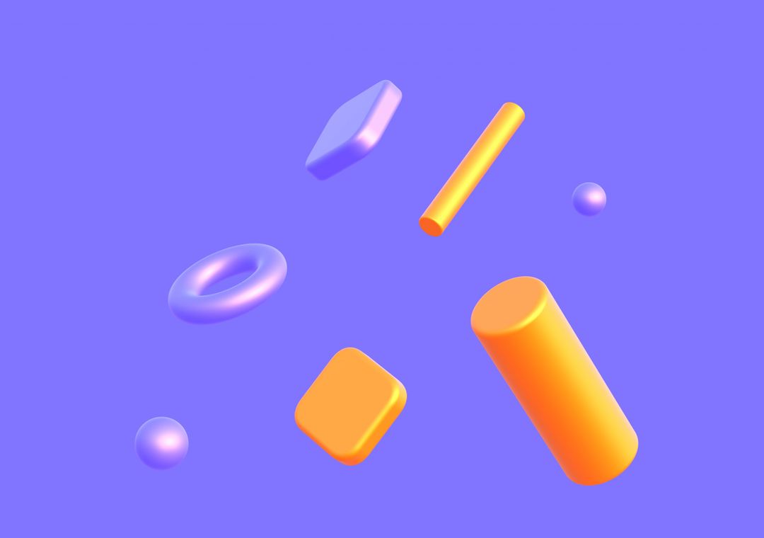 Colorful Cylinder composition - 3D illustrations, mockups and icons