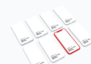 iPhone mockup scene - 3D illustrations, mockups and icons