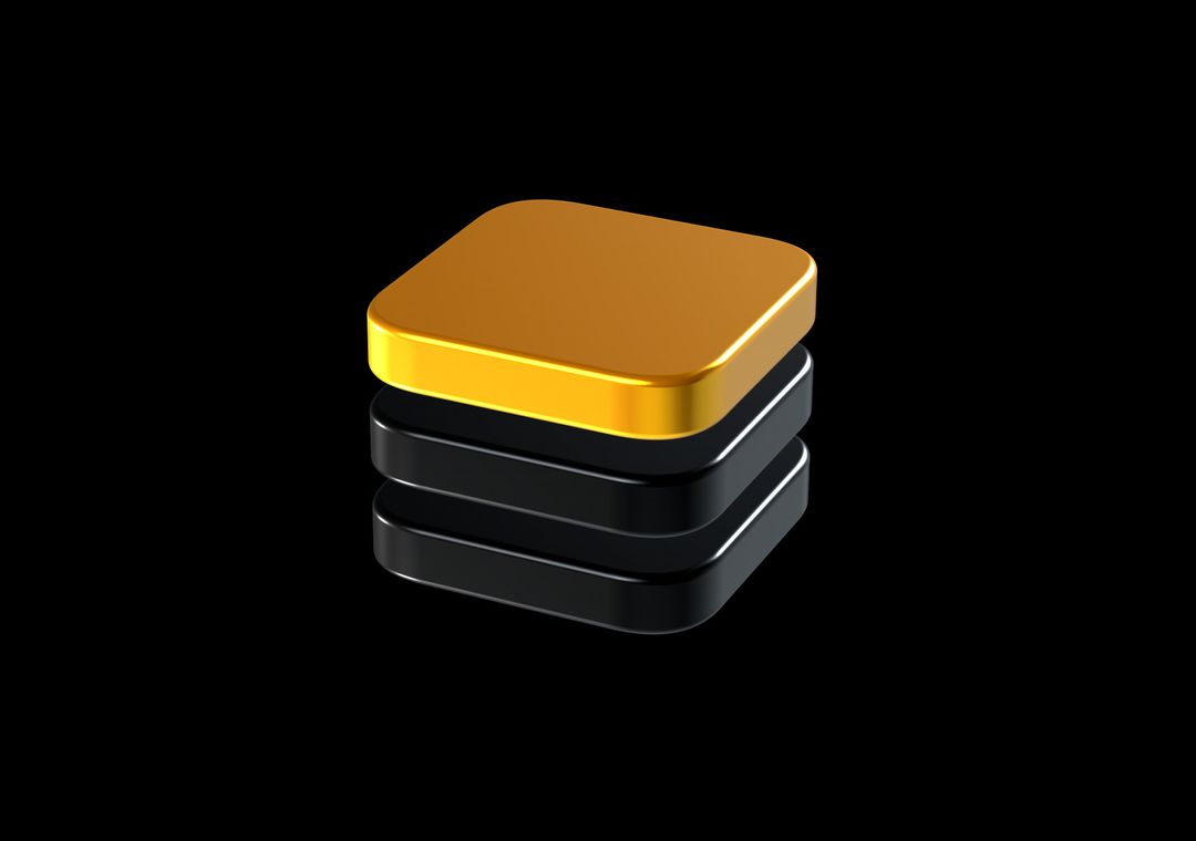 Yellow Black Layers - 3D illustrations, mockups and icons