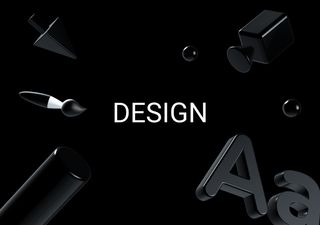 Black design scene - 3D illustrations, mockups and icons