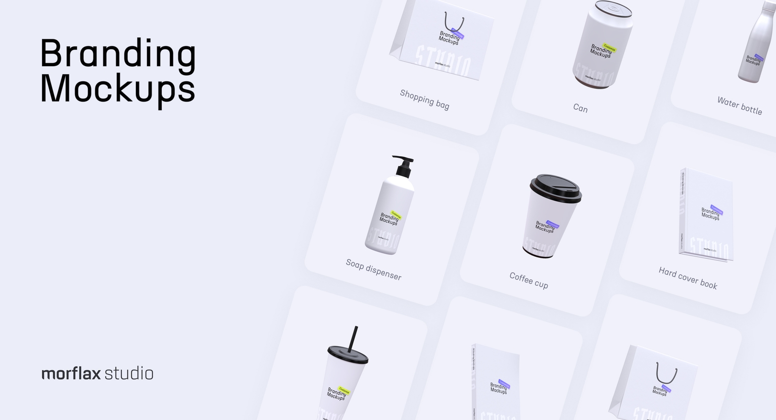 New 3D branding mockups & improvements