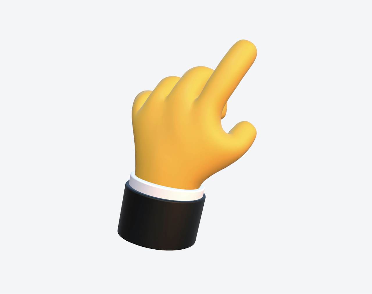 Pointing emoji hand element