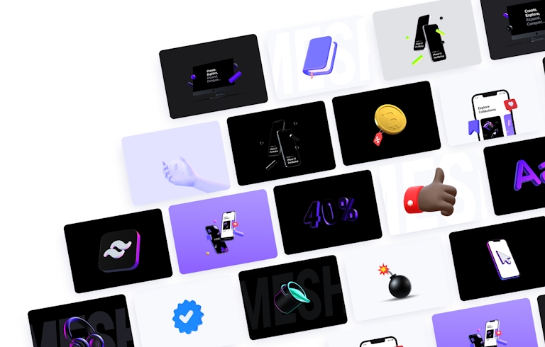 Huge collection of fully customizable 3D templates - 3D illustrations, icons and device mockups.
