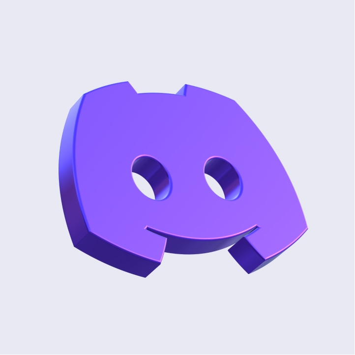 Discord 3D logo - created with Morflax shift 3D design tool.