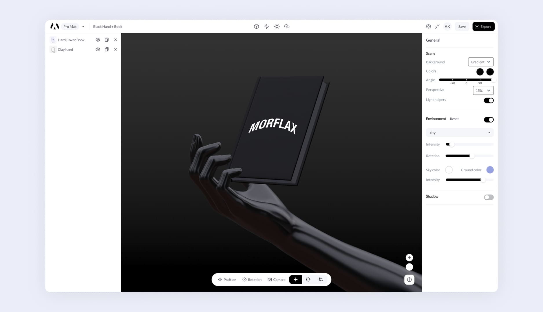 Morflax customize - Customize and animate 3D elements in just a few clicks.