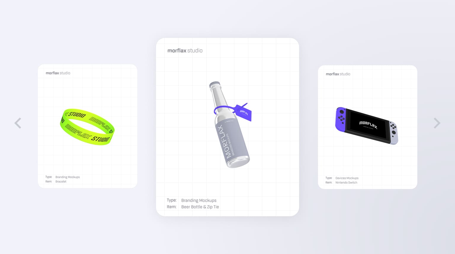 Morflax items - Explore our latest 3D branding mockups.