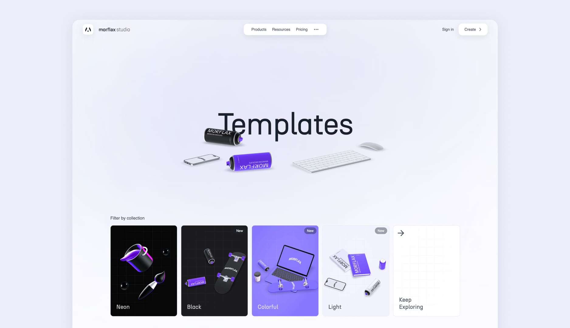 Morflax studio templates - Explore our latest 3D devices and branding mockup templates.